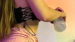 super hot cleaning lady in tight shorts