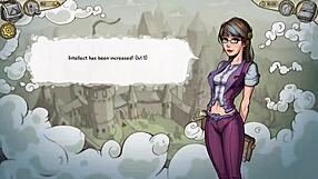 playing with this cute toy leads to blowjob and cumshot in innocent witches gameplay part 4