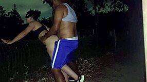 a night run turns into park sex
