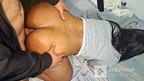 Morena screams as my huge cock enters her tight pussy