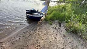 Hot Blonde In Fishnets Risks Outdoor Blowjob And More