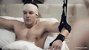 kit mercer feels a rush of taboo desire helping her stepson with a blowjob