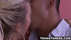 yo, ever seen two hot shemales work a huge cock?