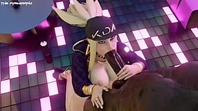 I gave Akali a blowjob, it was deep.