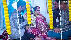 my first suhagarat turned into gangbang with four husbands, full indian wife movie