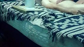 Intimate massage turns into half-body pleasure for a skinny guy.