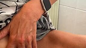 Real morning masturbation caressing small 18+ clitoris gently