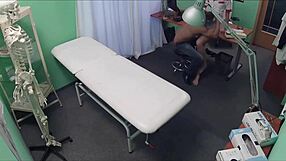 hidden camera catches curvy patient in doctor's office threesome