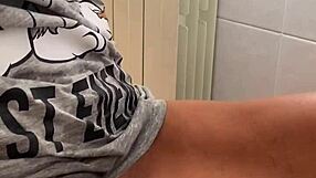 Real morning masturbation caressing small 18+ clitoris gently