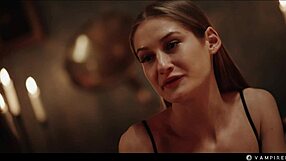 Vampire Seduction in Old Gothic Manor with Blonde Owner