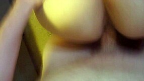 Do you see my girlfriend getting down on her knees in front of the desk for a cumshot?