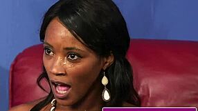 British ebony milf gets facial after sucking