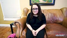 Busty brunette harper b sucks a cock before she gets banged and jizzed 😏