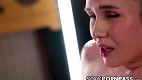 i'm the naughty ginger girl kaira love oiled up denying lou's dick before sucking