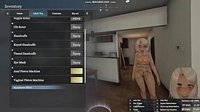 Exhibitionist Manaka naked in town, flashing with handcuffs on