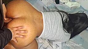 Morena screams as my huge cock enters her tight pussy