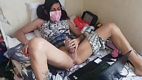 Hey slut, ready for fleshlight masturbation with an anal plug?