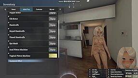 Exhibitionist Manaka naked in town, flashing with handcuffs on