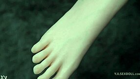 Asian Pussy Hot YJL Sex Doll Gets Her Perfect Body Worked Over in Bed