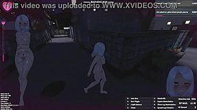 Exhibitionist Manaka naked in town, flashing with handcuffs on