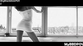 Skinny MILF Sierra's asshole gets roughly stretched by my big black cock in doggystyle anal fucking with heels