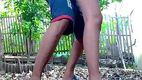 Neighbor's wife fucked in backyard garden