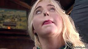 Helpless maid endures rough anal bdsm