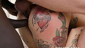 Megan Inky Swallows Cum After Big Black Cock Gapes Her Asshole