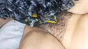 Licking hot Indian bhabhi's hairy wet pussy in homemade clip