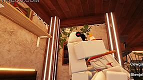 Slutty traffic cone receives blowjob and domination from horny participants