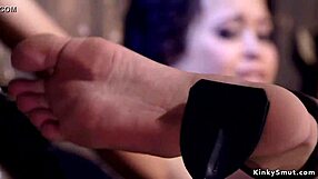 I'm the ebony sub tormented in device bondage