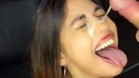 I suck my bosss cock very hard and it ends up on my face