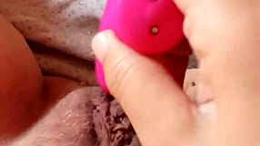 Milf spreads her pussy wide open for a teasing, intimate view