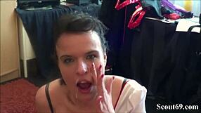 German street hooker gets filmed fucking client without condom