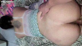 Hard fuck on doggy with my stepsister, creampie inside