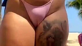 I Let a Guy Slap My Ass on the Beach and He Pulled Out His Dick - I Was Scared But Ended Up Sucking It