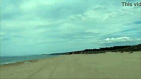 guy on nude beach accidentally spills a lot of milk.