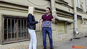 18Videoz - Cumming Hard on Teen Avrora Sky's Eyeglasses!