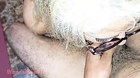 young guy fuckin' me sideways, cummin' in my mouth!