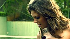 slim teen 18+ explores her body alone at home