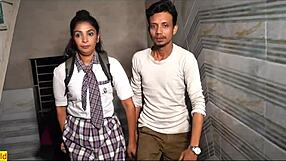 Indian school girls exchange boyfriends for a room date.