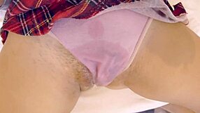 my step dad gives me a clit rubbing and pussy fucking until a huge cumshot