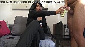 French Stepmom Allows Amateur Cumshot in Her Coffee