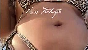 Married wife showing off at the beach with bikini stuffed in her ass 😏