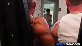 Stepdad and step grandpa collaborate to teach the feisty twink valuable humility lessons through instruction