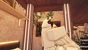 Slutty traffic cone receives blowjob and domination from horny participants