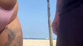I Let a Guy Slap My Ass on the Beach and He Pulled Out His Dick - I Was Scared But Ended Up Sucking It