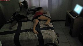 Stepmom shares bed with stepson during room renovation