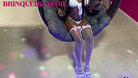 Skinny Teen's Big Clit Fingered and Anal Cock in Outdoor Panties