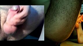 Homemade video split of solo masturbation